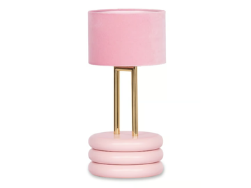 MARSHMALLOW - Table lamp with velvet lampshade and wooden base by ROYAL STRANGER - view 3